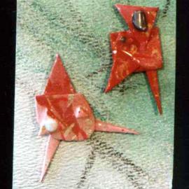Richard Lazzara: 'drifter ear ornaments', 1989 Mixed Media Sculpture, Fashion. Artist Description: drifter ear ornaments from the folio LAZZARA ILLUMINATION DESIGN are available at 