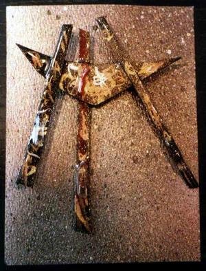 Richard Lazzara: 'easel pin ornament', 1989 Mixed Media Sculpture, Fashion. easel pin ornament from the folio LAZZARA ILLUMINATION DESIGN is available at 