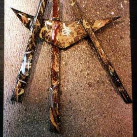 Richard Lazzara: 'easel pin ornament', 1989 Mixed Media Sculpture, Fashion. Artist Description: easel pin ornament from the folio LAZZARA ILLUMINATION DESIGN is available at 