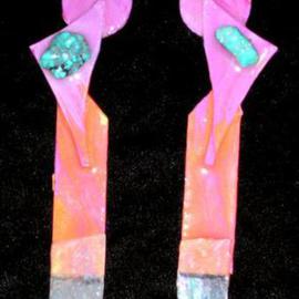 Richard Lazzara: 'ice man cometh ear ornaments', 1989 Mixed Media Sculpture, Fashion. Artist Description: ice man cometh ear ornaments from the folio LAZZARA ILLUMINATION DESIGN are available at 