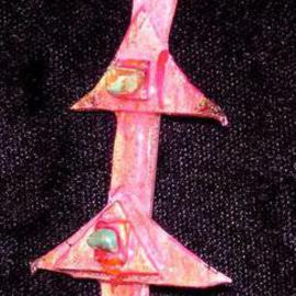 Richard Lazzara: 'ladder up pin ornament', 1989 Mixed Media Sculpture, Fashion. Artist Description: ladder up pin ornament from the folio LAZZARA ILLUMINATION DESIGN is available at 