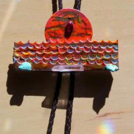 ocean sunset bolo or pin ornament By Richard Lazzara