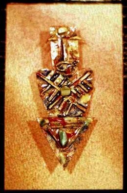 Richard Lazzara: 'shaman pin ornament ', 1989 Mixed Media Sculpture, Fashion. shaman pin ornament from the folio LAZZARA ILLUMINATION DESIGN is available at 