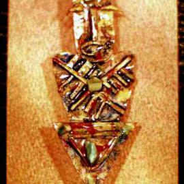 Richard Lazzara: 'shaman pin ornament ', 1989 Mixed Media Sculpture, Fashion. Artist Description: shaman pin ornament from the folio LAZZARA ILLUMINATION DESIGN is available at 
