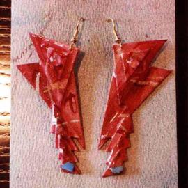 Richard Lazzara: 'starship ear ornaments', 1989 Mixed Media Sculpture, Fashion. Artist Description: starship ear ornaments from the folio LAZZARA ILLUMINATION DESIGN are available at 
