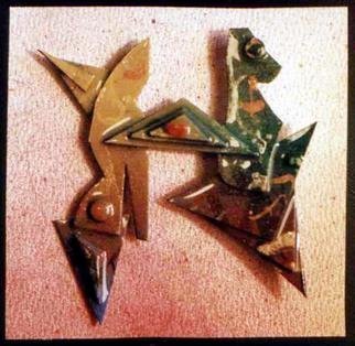 Richard Lazzara: 'twins pin ornament', 1989 Mixed Media Sculpture, Fashion. twins pin ornament from the folio LAZZARA ILLUMINATION DESIGN is available at 