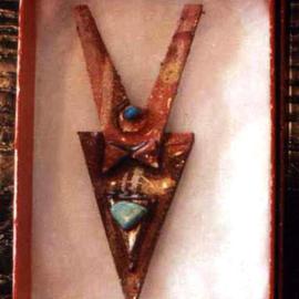 Richard Lazzara: 'yonidevi pin ornament', 1989 Mixed Media Sculpture, Fashion. Artist Description: yonidevi pin ornament from the folio LAZZARA ILLUMINATION DESIGN is available at 