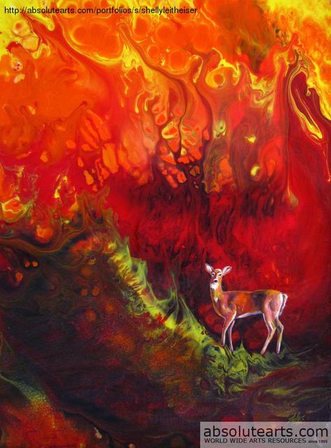 Shelly Leitheiser  'Inevitable Inferno', created in 2012, Original Painting Other.