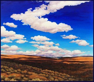 Sandra Bryant: 'walk in cowiche', 2020 Oil Painting, Landscape. This landscape was inspired by a beautiful walk in the desert country of Eastern Washington on a day with incredible clouds and sunshine. . . ...