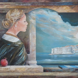 Sinisa Saratlic: 'Dubrovnik On My Mind', 2015 Other Painting, Surrealism. Artist Description:    acrylic painting on canvas   ...