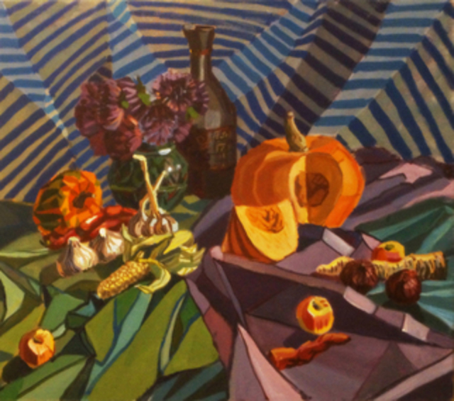 Maria Sivkova  'Decorative Still Life', created in 2012, Original Painting Oil.