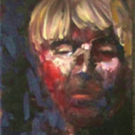 Sue Johnson: 'Self Portrait', 2011 Oil Painting, Portrait. Artist Description:    f a patio and the light is continually changing.        All artists, at one time or another, are inspired to paint a portrait of themselves.  Here is one of mine.    ...