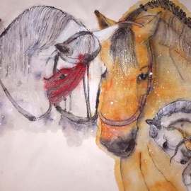 Debbi Chan Artwork Here come the equines album, 2016 Artistic Book, Equine
