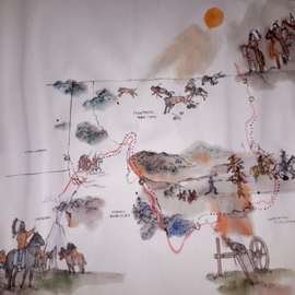 Debbi Chan Artwork Last wars of Nez  Perce album, 2015 Artistic Book, Maps