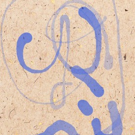 Debbi Chan Artwork calligraphy in blue, 2013 Digital Art, Digital