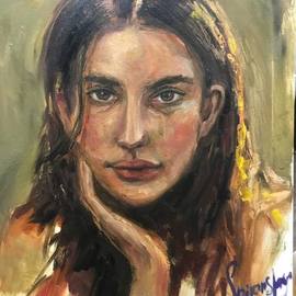 Helena Spiranskya: 'magdolena', 2021 Oil Painting, Portrait. 