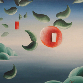 Massimiliano Stanco: 'Think Orange', 2004 Oil Painting, Surrealism. Artist Description:  Dream with open eyes ...