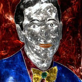 Henning Block: 'CHARLES SAATCHI', 2010 Steel Sculpture, Abstract Figurative. Artist Description:  Steel- Portrait- Charles SaatchiWelding portrait flame paintingwith glass color. From the autodidactic, educating contemporary artists. Contemporary steel art work. ...