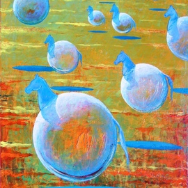 Giuseppe Sticchi: 'la gara', 2011 Acrylic Painting, Surrealism. Artist Description:  vittoria con trucco   ...