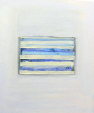 Sue Anne Hoyt: 'Clearwater', 2008 Oil Painting, Abstract.  Blue and white abstract original painting ...