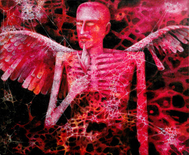 Artist Surajit Santra. 'Dreaming To Fly With A Broken Wing' Artwork Image, Created in 2010, Original Painting Acrylic. #art #artist