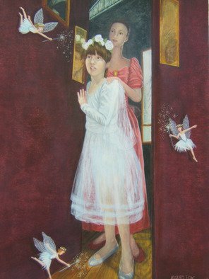 Suzan Fox: 'Beguiled Ballerina', 2007 Tempera Painting, Fantasy.  Painted in Egg Tempera ...