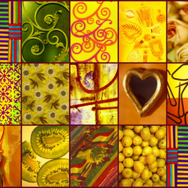 jaune collage