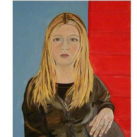 Terri Higgins: 'Self Portrait', 2005 Oil Painting, Figurative. 