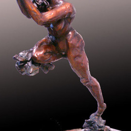 Michael Tieman: 'Behold the Gift', 2010 Bronze Sculpture, Figurative. Artist Description:  Figurative   ...