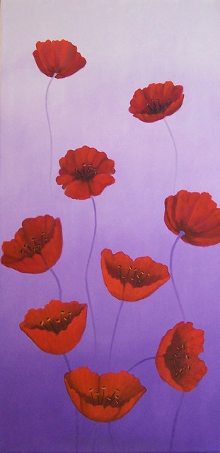 Tatyana Leksikova  'Poppies Blossom', created in 2011, Original Painting Oil.