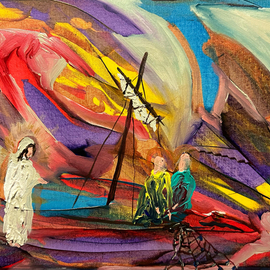 Paulo Medina: 'the calling', 2023 Acrylic Painting, Religious. Artist Description: Mt 4, 18 - 22...
