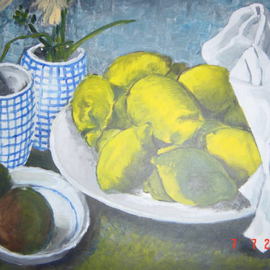 Antonio Trigo: 'lemons', 2007 Acrylic Painting, Still Life. 