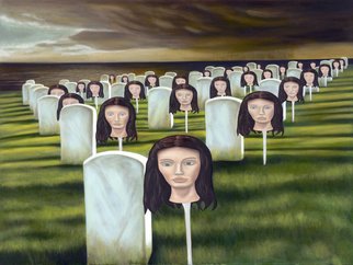 T. Smith: 'Tomb of the Unknown Widow', 2006 Oil Painting, Political. 