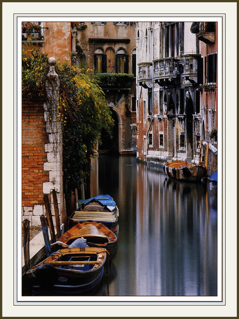 Artist Michael Seewald. 'Canal Reflections, Venice, Italy' Artwork Image, Created in 1994, Original Photography Color. #art #artist