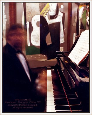 Michael Seewald: 'Pianoman, Shanghai, China by master photographer Michael Seewald', 1987 Color Photograph, Abstract Figurative.   Due to market changes, and the rarity of this image, the price for the last three of the 10 has gone up accordingly. After this one sells, the next one will sell for $500K, and then the last for one million. Many photos by the top masters are selling for...