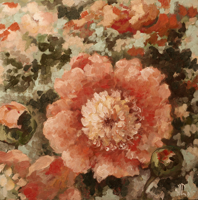 Artist Vali Irina Ciobanu. 'Flowers' Artwork Image, Created in 2011, Original Painting Oil. #art #artist