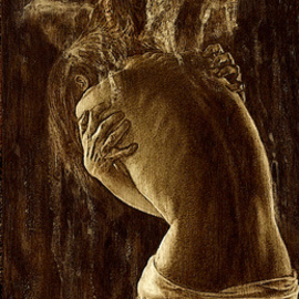 Vanko Tokusha: 'emptiness', 2021 Other Painting, Figurative. Artist Description: drawing with fire, wood burning, pyrography, pyro gravure, plywood, birch...