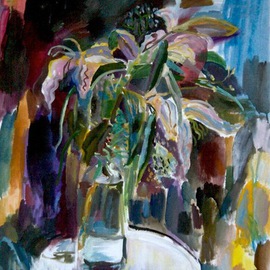Velemir Pankratov: 'Lilies', 2013 Oil Painting, Floral. Artist Description:  flowers      ...