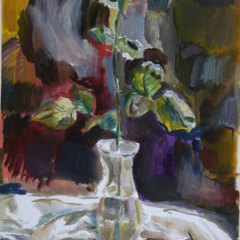 Velemir Pankratov: 'Rose', 2013 Oil Painting, Floral. Artist Description:   Rose flower Blume   ...
