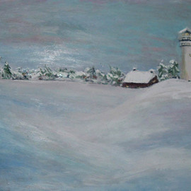 Valerie Leri: 'Winter Hill', 2010 Acrylic Painting, Landscape. Artist Description:  Realism                          ...