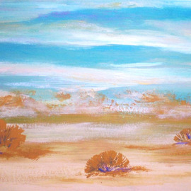 Valerie Leri: 'sun and sand', 2015 Acrylic Painting, Landscape. Artist Description: Original painting with gold wood plein air frame. ...