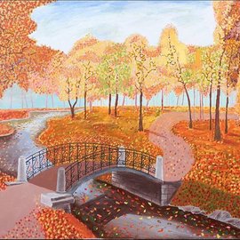 Vitaliy Bilichenko: 'autumn in the park', 2017 Oil Painting, Landscape. Artist Description: Painting Oil on Canvas. I take a pencil and start to paint the picture that lure in its own world. Painting aEURoeFallaEUR gives warm and cheerful feeling. It is festive and blithesome. I have chosen that of combination of paint which can describe the beauty of fall. I ...