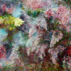 Vladimir Volosov Artwork Lilac Mirage, 2013 Oil Painting, Abstract Landscape