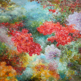 Vladimir Volosov: 'autumn colors', 2020 Oil Painting, Abstract Landscape. Artist Description: 	The captivating combination of artistic techniques adopted by Volosov provokes deep intrigue and curiosity in the spectator,...