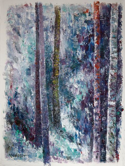 Vladimir Volosov  'Blue Forest', created in 2014, Original Calligraphy.