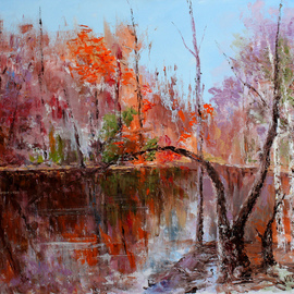 Vladimir Volosov: 'cold autumn', 2023 Oil Painting, Landscape. Artist Description:        There is no doubt that visual art is a powerful medium. It has the ability to inspire and to move us deeply.The author s goal to engage the viewer in the creative process. He invites the viewer to go their own way and become a co- author, ...
