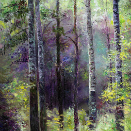 in dark blue forest  By Vladimir Volosov