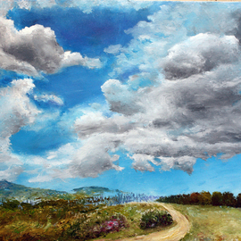 Vladimir Volosov: 'vast heavens', 2022 Oil Painting, Landscape. Artist Description: When I create my piece, I wish to convey the emotions I feel for the scene or objects to the viewer.  I want the viewer to be an active participant in my joy, melancholy, humor, nostalgia.  To me, the process of creating a work is transcendental I am ...