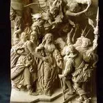 Vladimir Rusinov: 'Escape of Queen from lock of Blua', 2010 Wood Sculpture, Mythology.  I would like to show my new art brand: Paintings of P. P. Rubens ( 17- 18th century) - - > The canvases of Rubens in J. M. Nattie engravings ( 18th century ) - - - > Ruben' s artworks in high relief images of Vladimir Rusinov ( 21- th century ) . ...