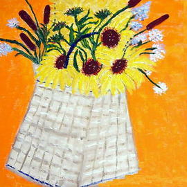 Vincent Sferrino: 'Flower Basket', 2013 Acrylic Painting, Floral. 